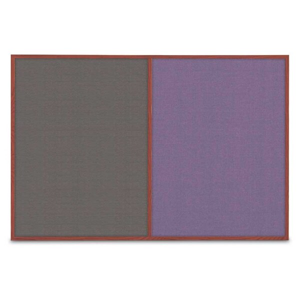 United Visual Products Slim Style Indoor Enclosed Radius Corkbo UVRDS42SB-SATIN-CORK - main